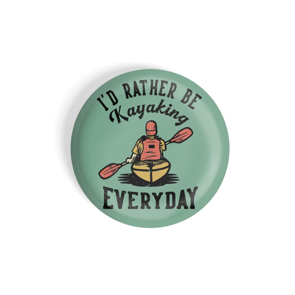 dhcrafts Round Fridge Magnet Sports Multicolour Id Rather Be Kayaking Everyday Glossy Finish Design Pack of 1 (75 mm)